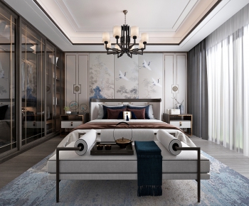New Chinese Style Bedroom-ID:880650385