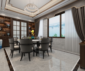 New Chinese Style Dining Room-ID:760441561