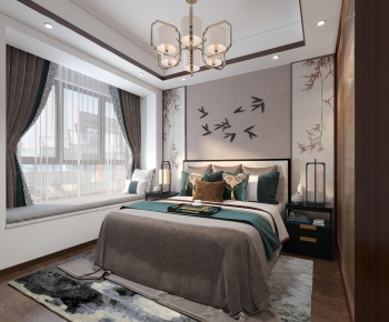 New Chinese Style Bedroom-ID:166241145