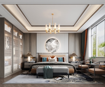 New Chinese Style Bedroom-ID:593283669