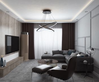 Modern A Living Room-ID:442170791