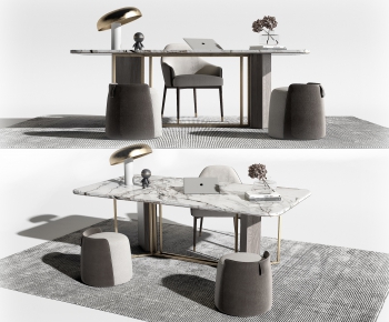 Modern Computer Desk And Chair-ID:983177334