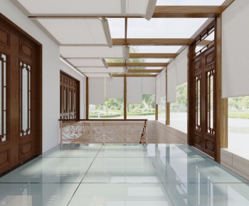 New Chinese Style Glass Sun Room-ID:371254265