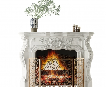 Simple European Style Fireplace-ID:724067733