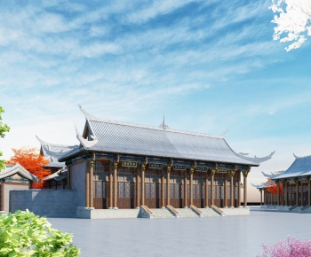 New Chinese Style Ancient Architectural Buildings-ID:818623535