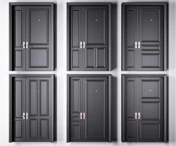 Modern Unequal Double Door-ID:903974495