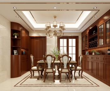 Simple European Style Dining Room-ID:786243798