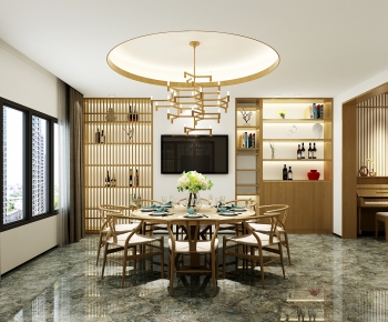 New Chinese Style Dining Room-ID:106915929