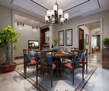 New Chinese Style Dining Room-ID:798160265
