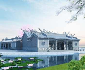 Chinese Style Ancient Architectural Buildings-ID:678314575