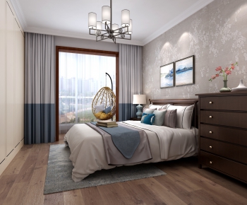 New Chinese Style Bedroom-ID:257293717