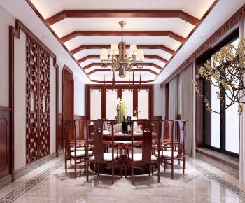 New Chinese Style Dining Room-ID:581912816