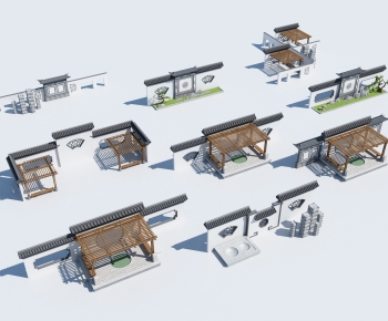New Chinese Style Building Component-ID:376287492