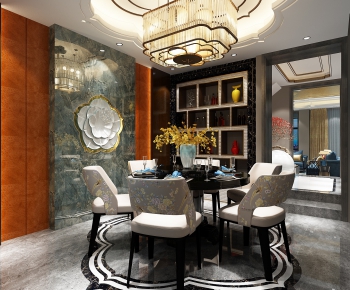 New Chinese Style Dining Room-ID:973241339