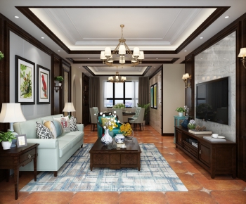 American Style A Living Room-ID:642253774