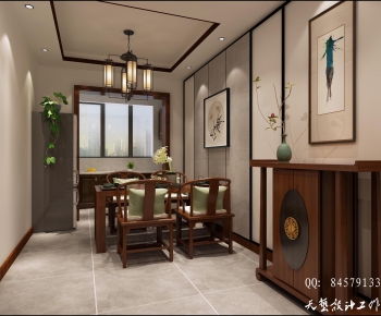 New Chinese Style Dining Room-ID:265401147