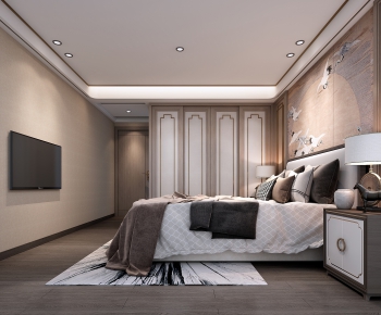 New Chinese Style Bedroom-ID:492003383