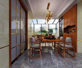 New Chinese Style Dining Room-ID:472168881