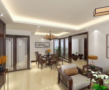 New Chinese Style A Living Room-ID:825601915