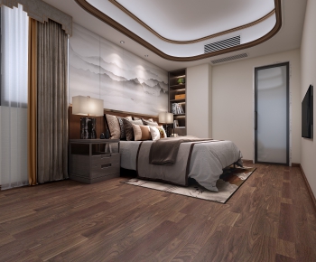 New Chinese Style Bedroom-ID:706244661