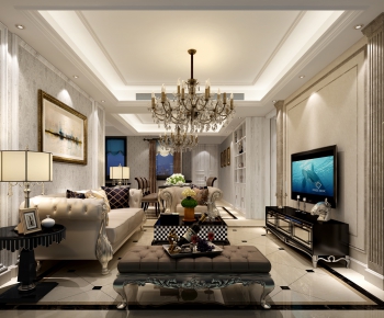 European Style A Living Room-ID:400541855