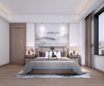 New Chinese Style Bedroom-ID:328377617