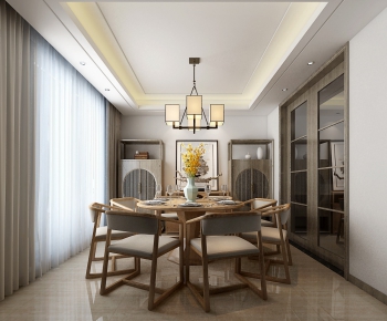 New Chinese Style Dining Room-ID:424844417