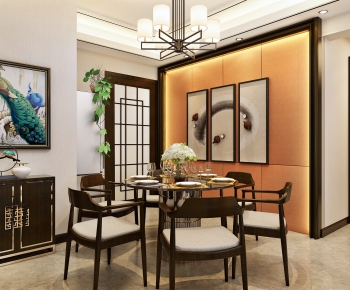 New Chinese Style Dining Room-ID:499382566