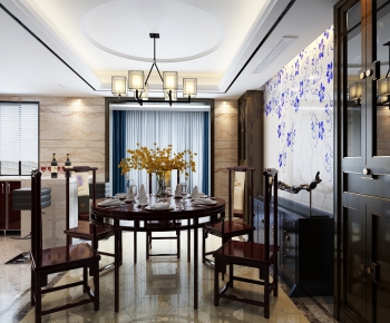 New Chinese Style Dining Room-ID:863094923