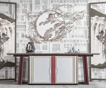 New Chinese Style Entrance Cabinet-ID:355545737