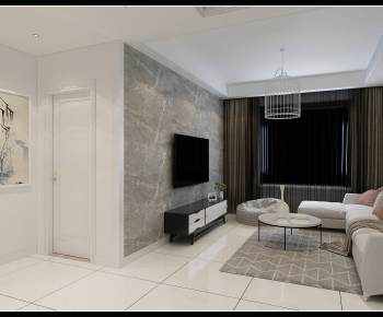 Modern A Living Room-ID:967407549