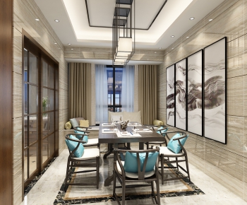 New Chinese Style Dining Room-ID:478302675