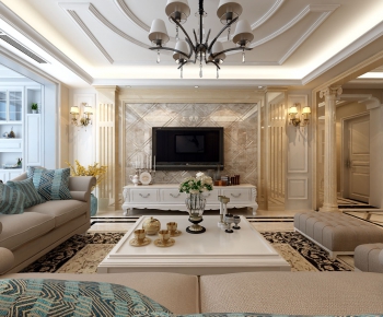 European Style A Living Room-ID:371431458