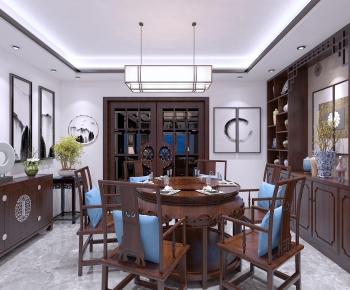 New Chinese Style Dining Room-ID:581395167