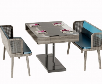 Industrial Style Dining Table And Chairs-ID:465063792