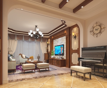 American Style A Living Room-ID:699243563