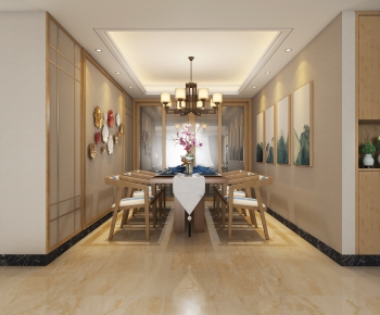 New Chinese Style Dining Room-ID:652001152