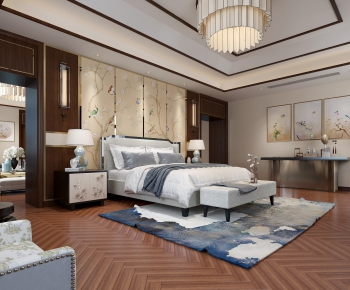 New Chinese Style Bedroom-ID:129219659