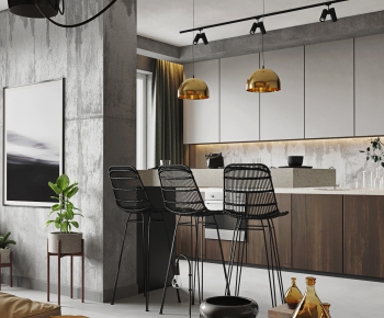Industrial Style Dining Room-ID:681251134