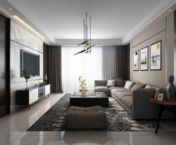 Modern A Living Room-ID:747209417
