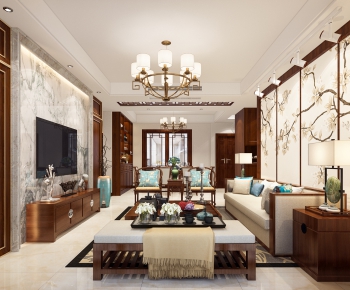 Chinese Style A Living Room-ID:291972458