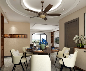 New Chinese Style Dining Room-ID:739604381