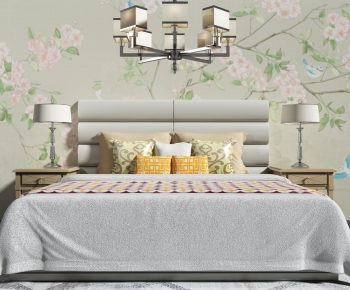 New Chinese Style Double Bed-ID:503366157