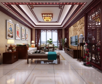 Chinese Style A Living Room-ID:415486189