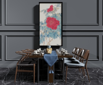 New Chinese Style Dining Table And Chairs-ID:153195465