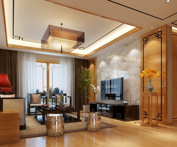 Chinese Style A Living Room-ID:919923279