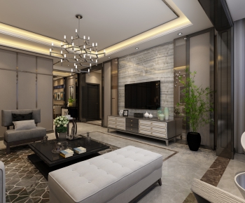 Modern A Living Room-ID:466417999
