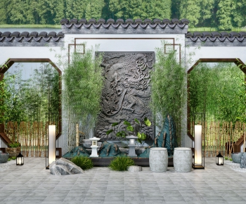 New Chinese Style Courtyard/landscape-ID:155466541
