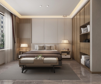 New Chinese Style Bedroom-ID:762397613