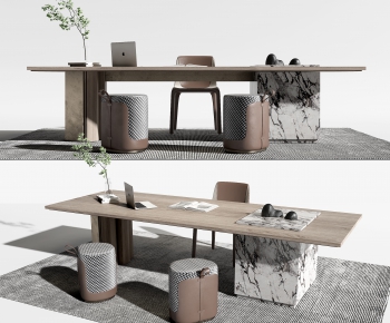 Modern Computer Desk And Chair-ID:362838695